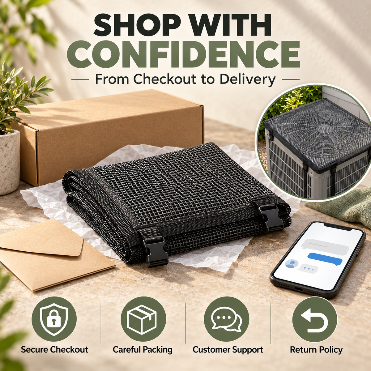 Outdoor AC Mesh Cover for Cleaner, Better-Protected Units