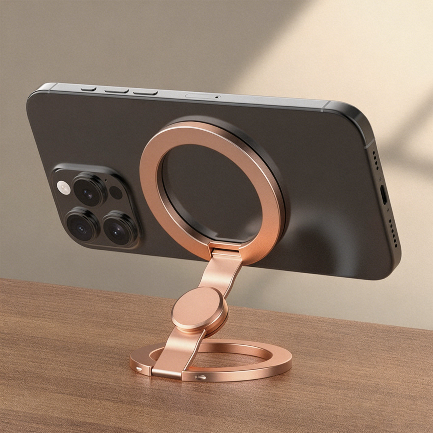 Ultra-Slim Magnetic Phone Grip Stand & Fidget Spinner – 360° Rotating