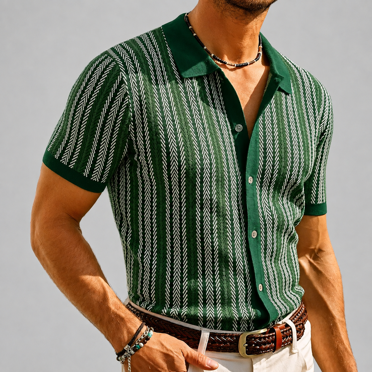 Men’s Retro Button Sweater – Lightweight Vintage Style for Casual & Formal Wear