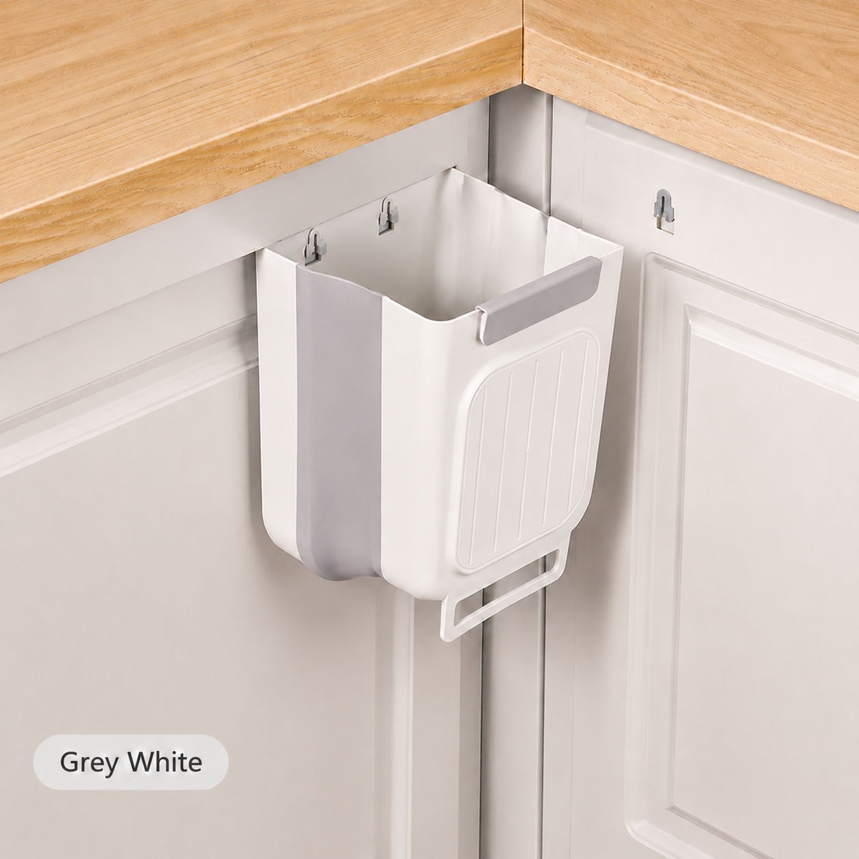 Foldable Hanging Trash Can 1.6 Gallon | Space-Saving Bin for Kitchen, RV, Car & Camping