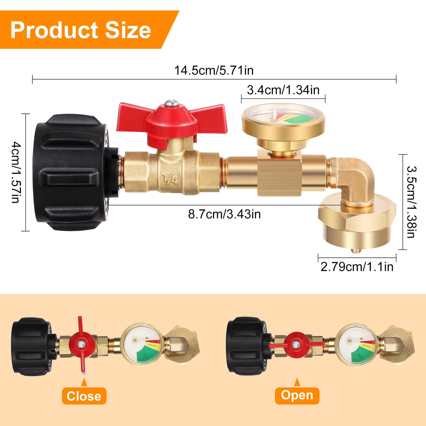 🔥Propane Refill Adapter with Valve & Gauge🔥