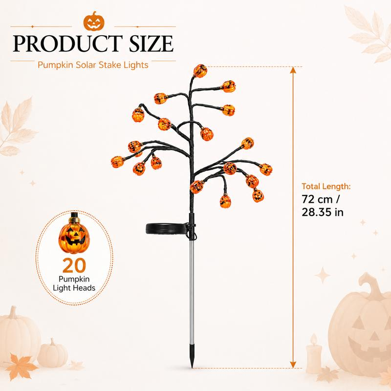 Halloween Garden Pumpkin Lantern - Solar Powered