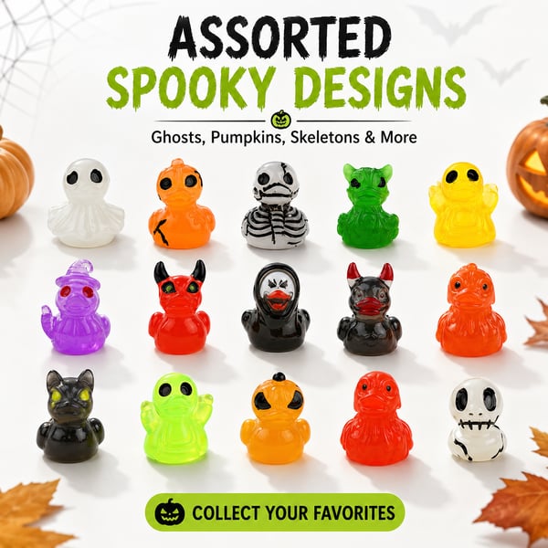 👻 Mini Glow Halloween Figures — Tiny Spooky Resin Decorations ( 30pcs! )