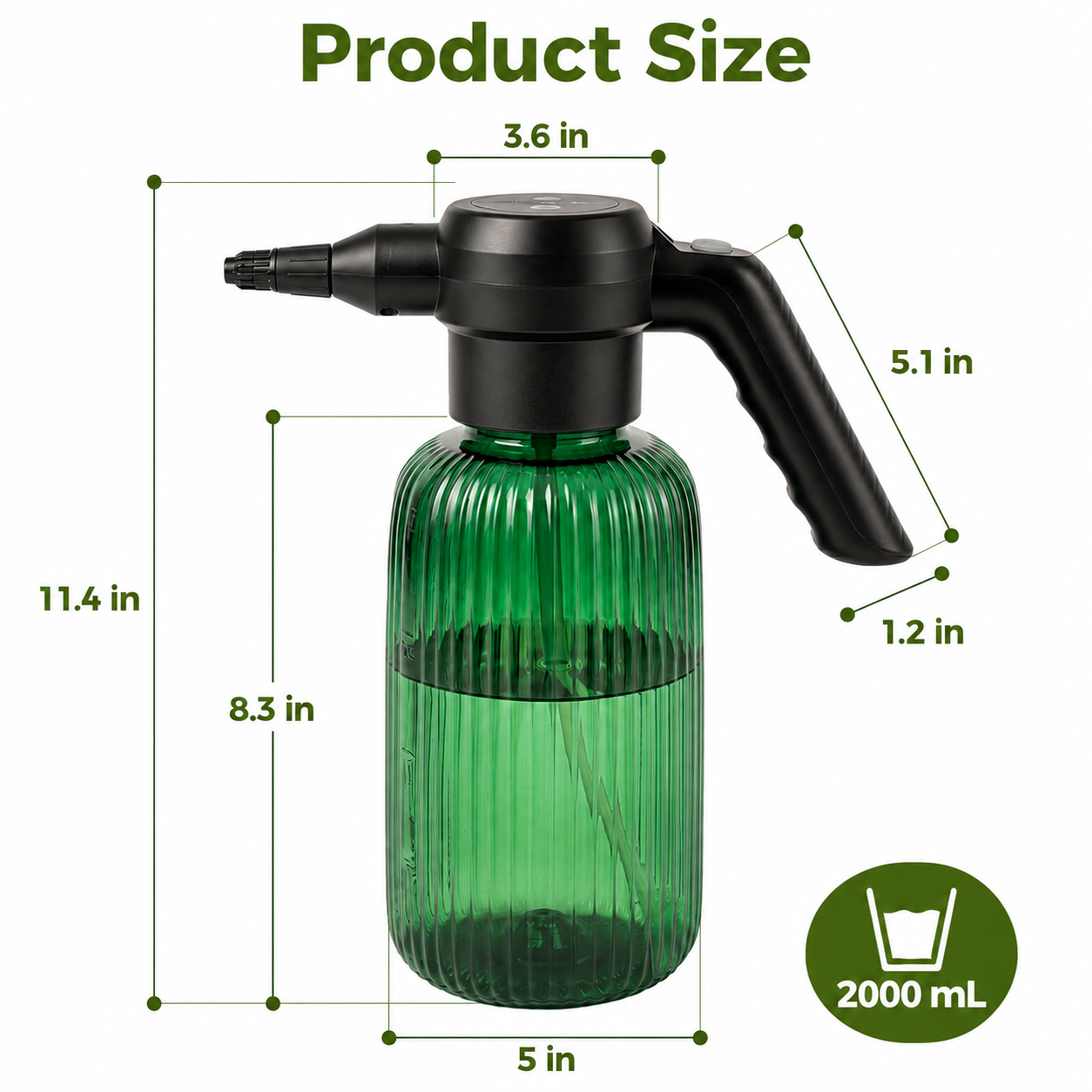 68oz Electric Sprayer – Three-speed adjustable with adjustable nozzle