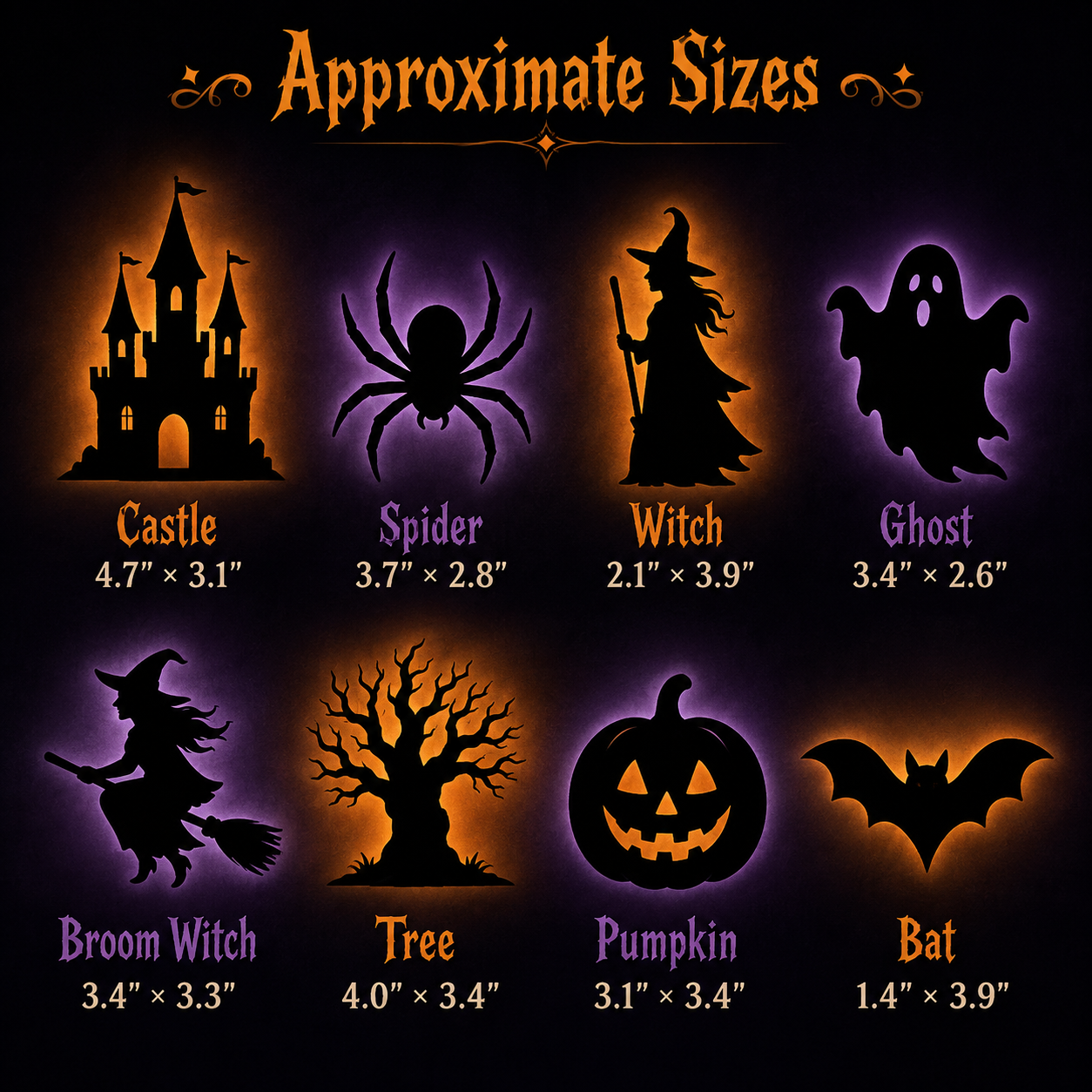 Halloween LED wall stickers – dazzling light effects create a spooky atmosphere