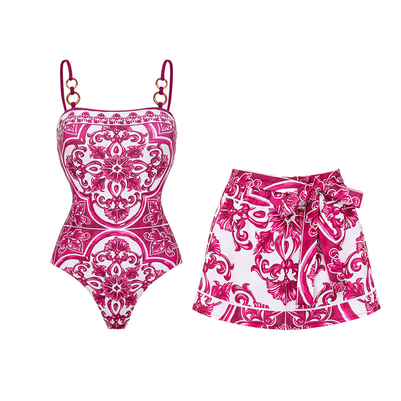 Porcelain Print 2-in-1 Resort Swimsuit
