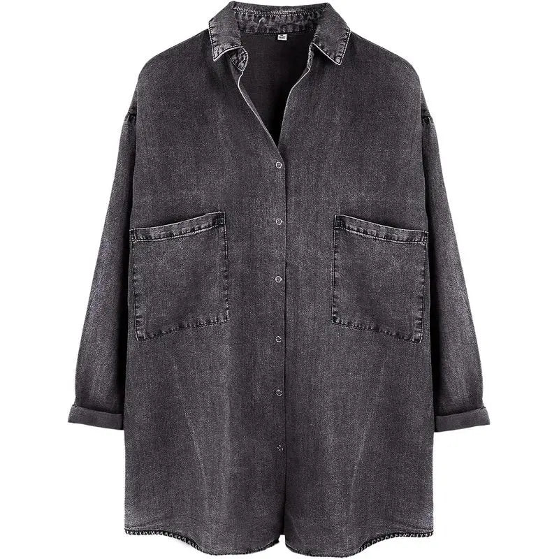 Women's Soft Tencel Denim Oversized Shirt