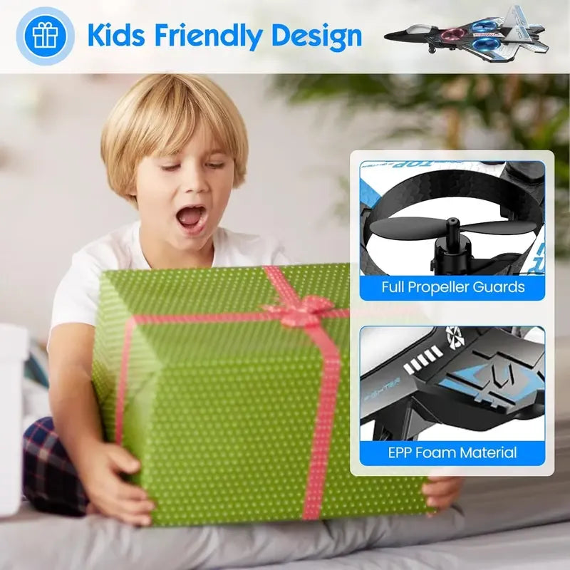 198 SkyRaptor™ LED RC Fighter Jet – High-Performance 3D Flip Stunt Plane