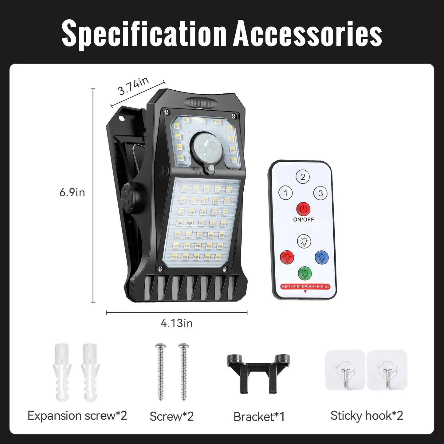 Solar Clip-On Motion Sensor Light – 45 LED Waterproof Outdoor Security Lamp with 4 Lighting Modes