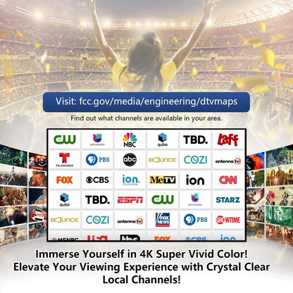 4K Indoor TV Antenna – Free Channel Viewing