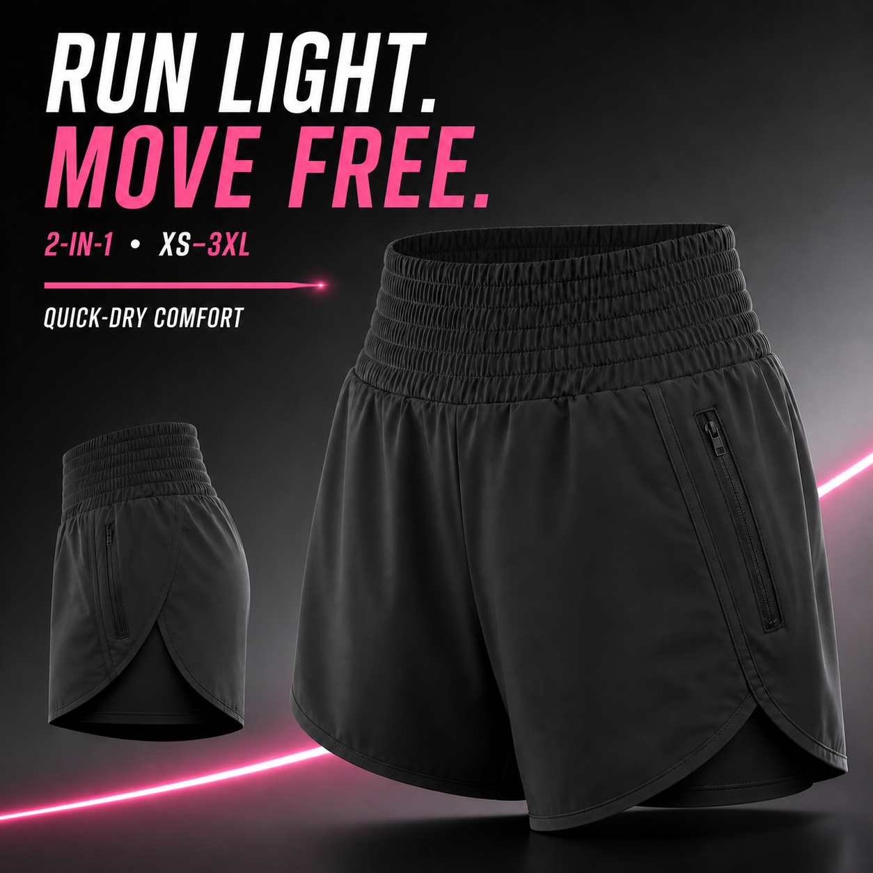 Women's 2.5" Inseam High Waisted Athletic Shorts