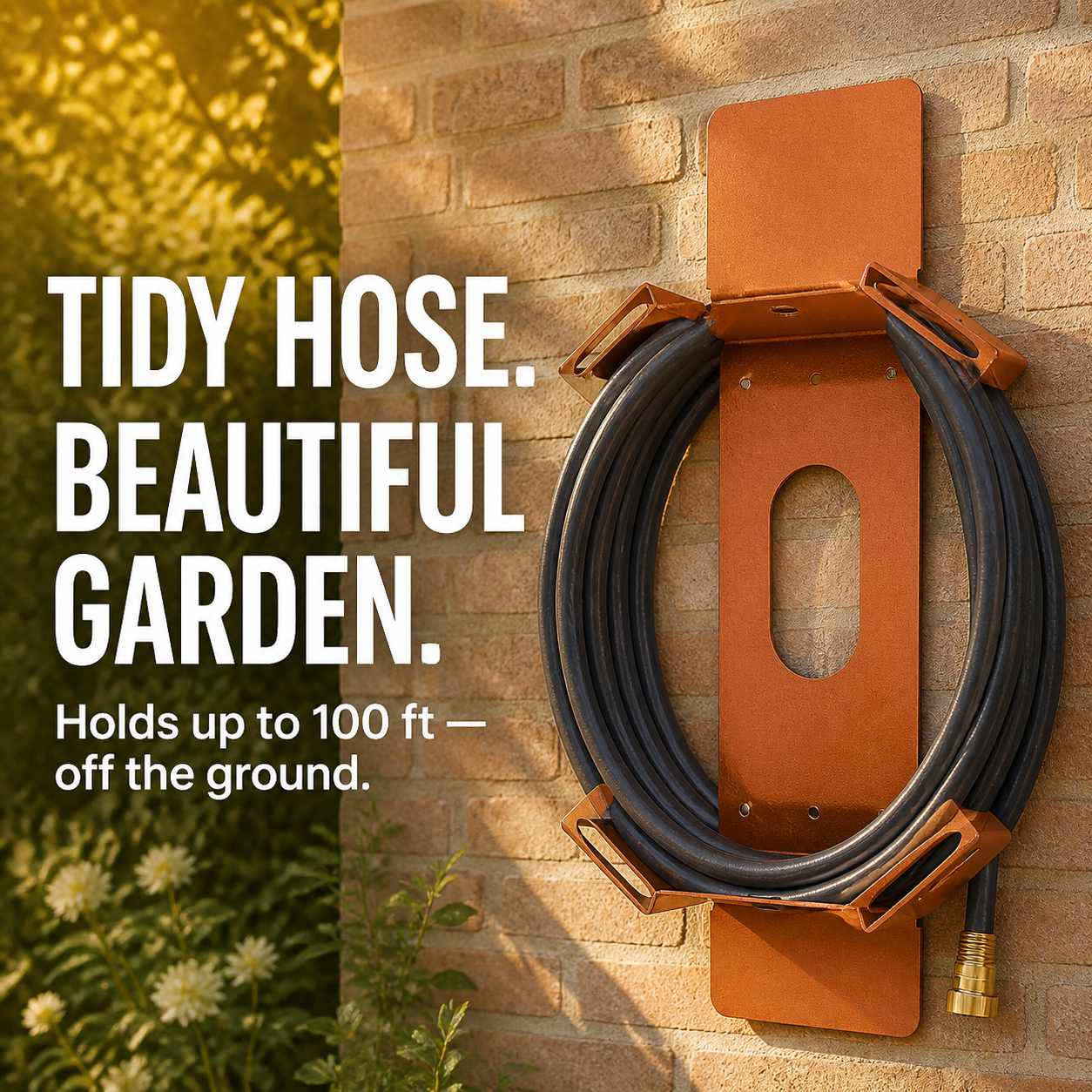 Heavy-Duty Detachable Garden Hose Holder &amp; Storage Rack