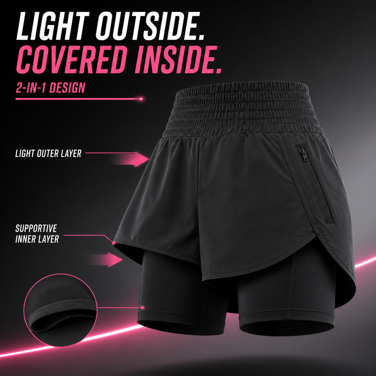 Women's 2.5" Inseam High Waisted Athletic Shorts