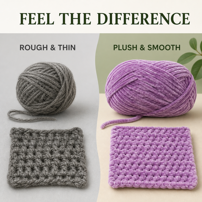 Chunky Chenille Velvet Yarn for DIY Crochet &amp; Knitting
