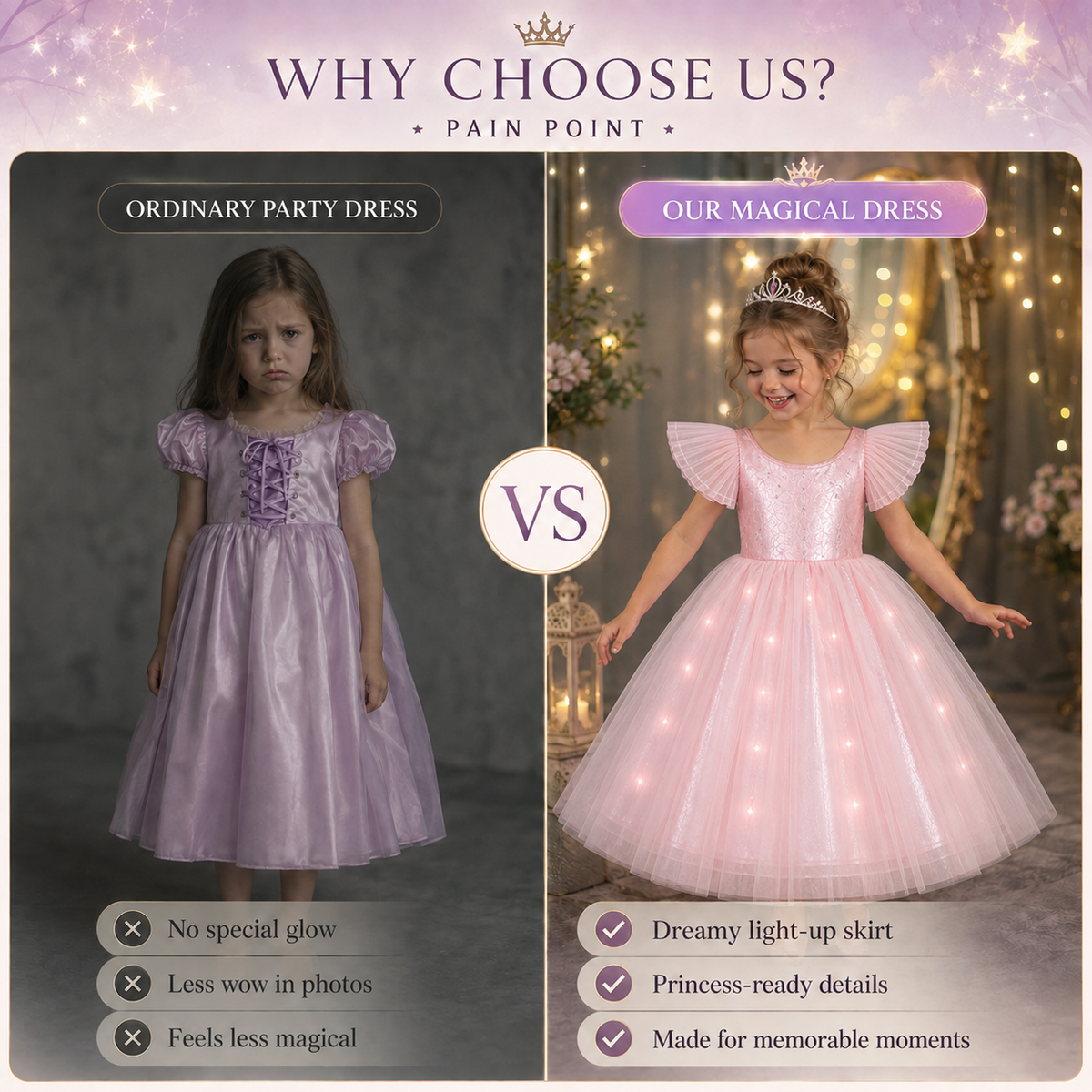 Magical Light-Up Princess Twirl Dress