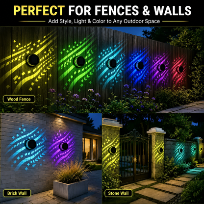 Seven-Color Changing Solar Mandala Projection Wall Light
