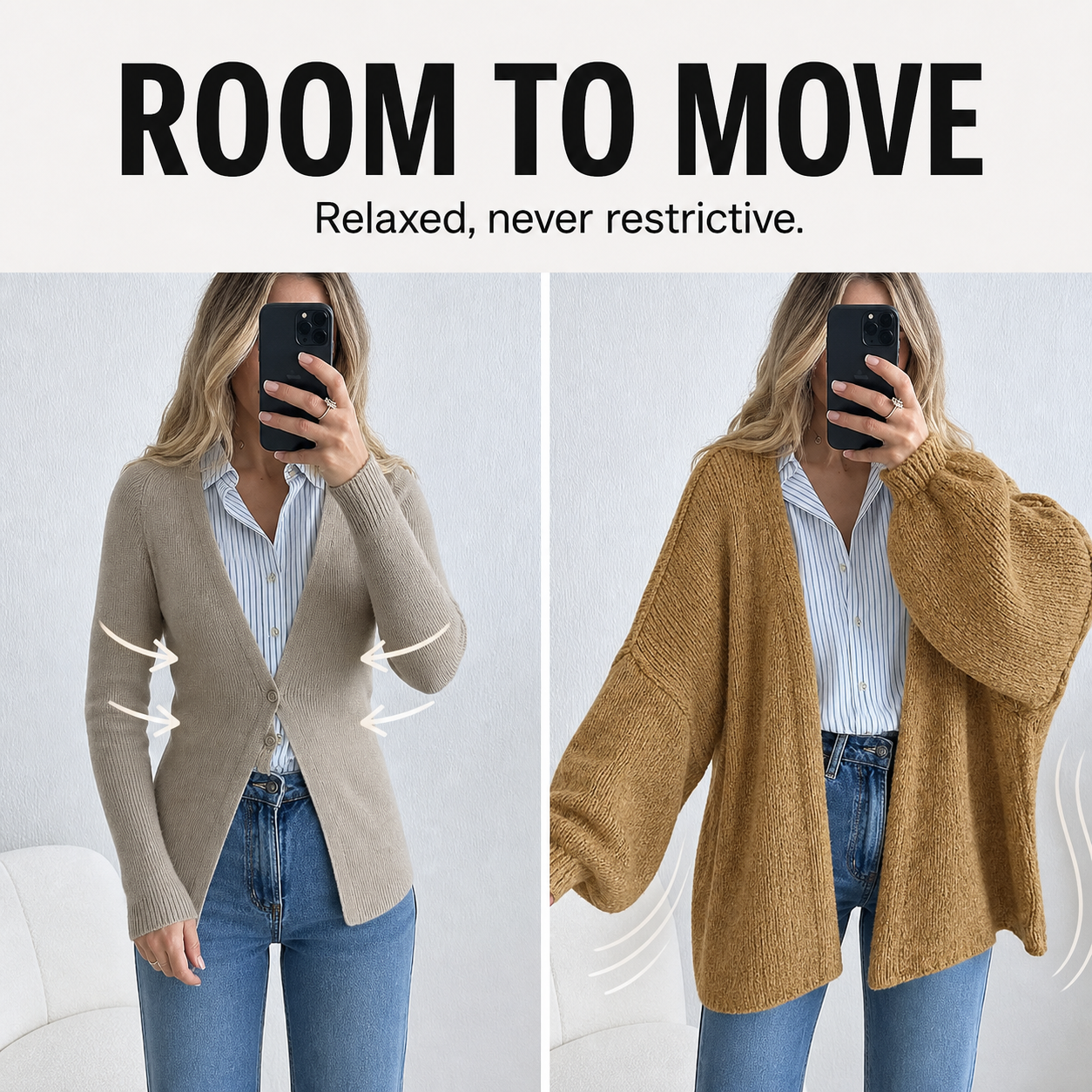 Women's Oversized Open-Front Knit Cardigan