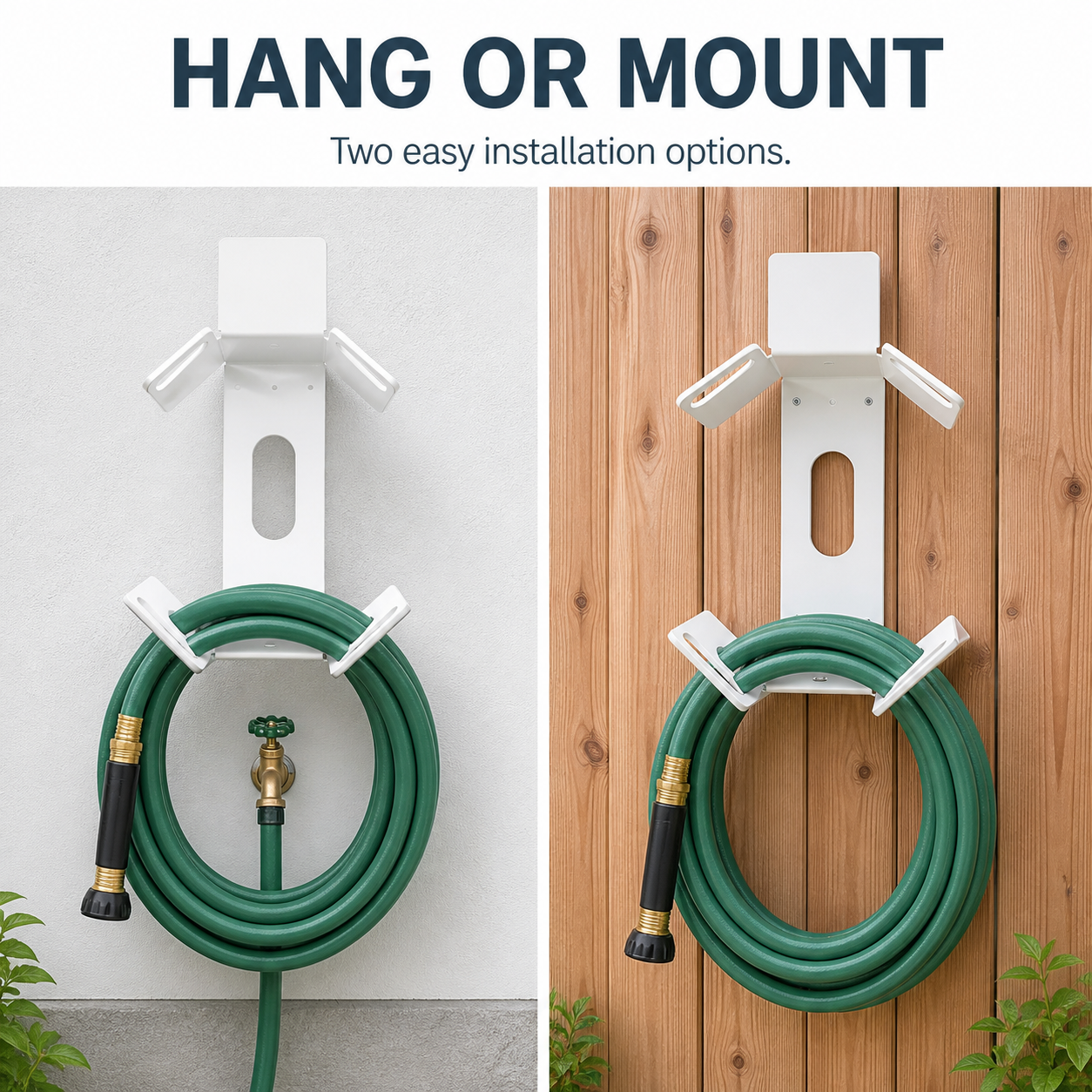 Heavy-Duty Detachable Garden Hose Holder &amp; Storage Rack