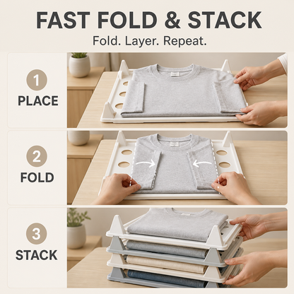 Stackable Clothing Organizer Trays One Layer. One Outfit. Zero Mess.