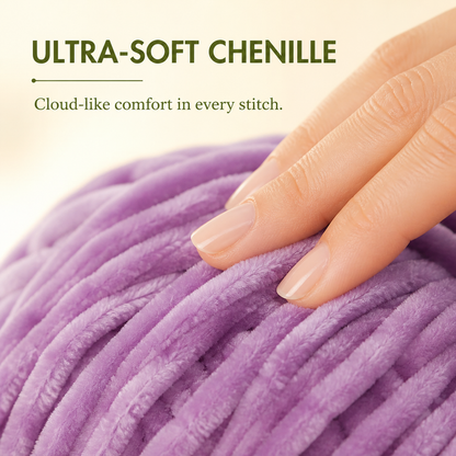 Chunky Chenille Velvet Yarn for DIY Crochet &amp; Knitting