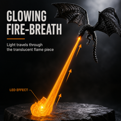 Dragon Flame Book Nook LED Fantasy Decor