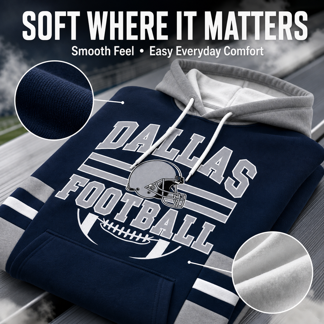 Retro Football Helmet Graphic Hoodie Varsity Style From Every Angle