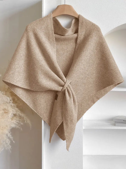 Women's Triangle Knit Shawl One Simple Layer, Endless Outfit Possibilities