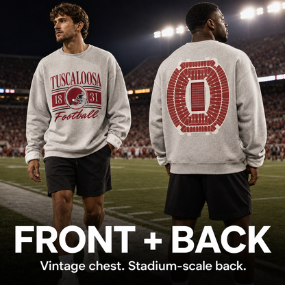 Vintage College Football Ash Grey Sweatshirt