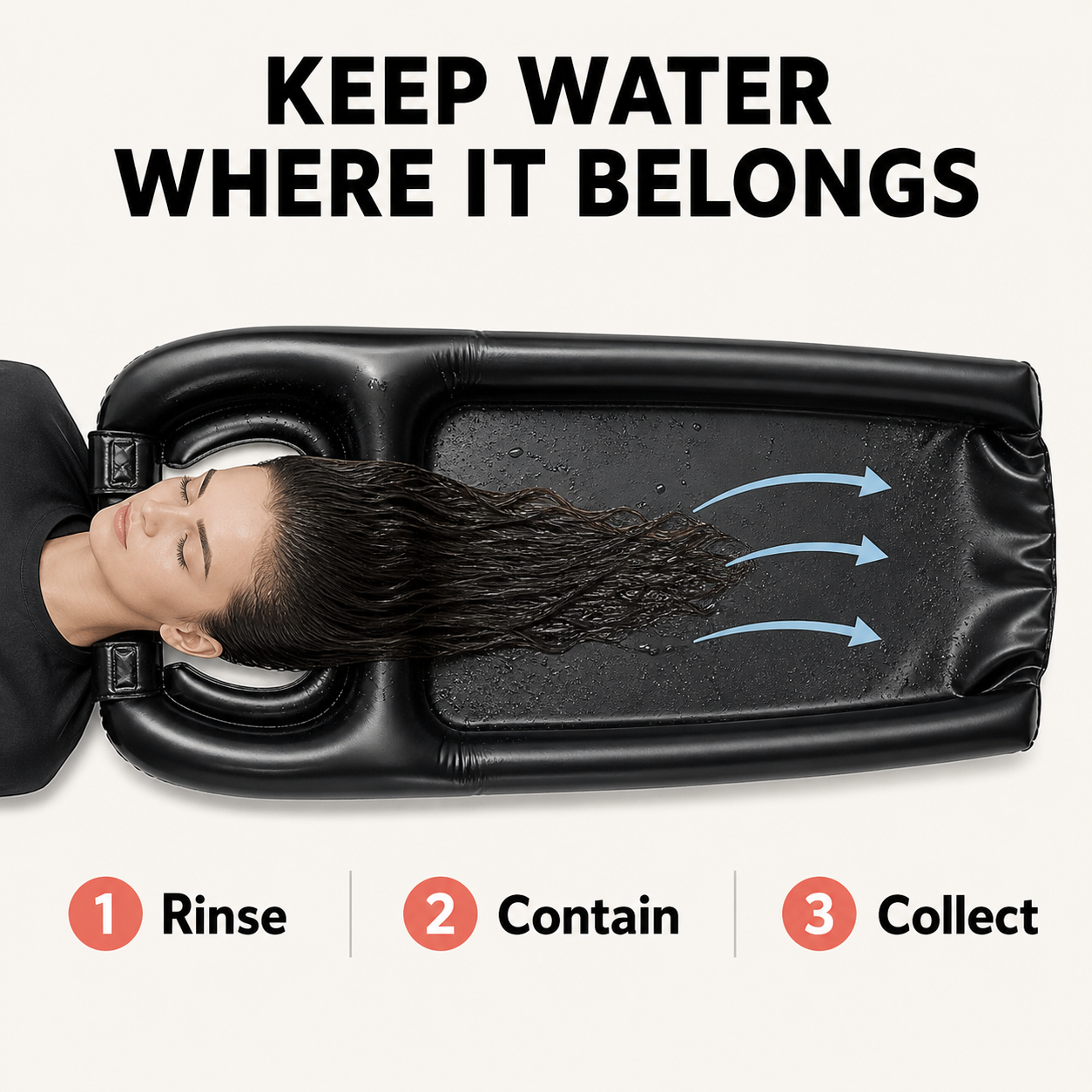 Inflatable Portable Shampoo Basin