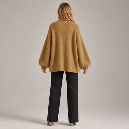 Women's Oversized Open-Front Knit Cardigan