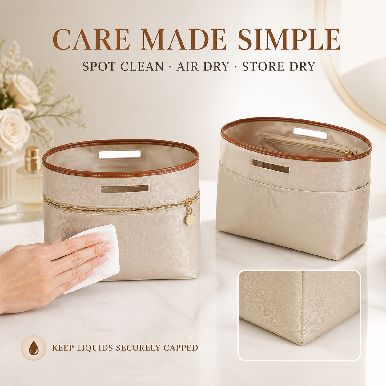 Luxury Satin Bag Insert &amp; Organizer
