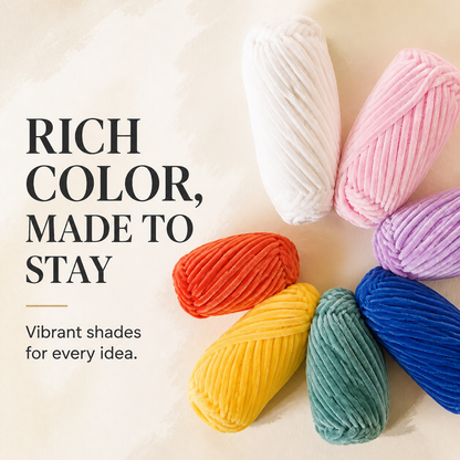 Chunky Chenille Velvet Yarn for DIY Crochet &amp; Knitting