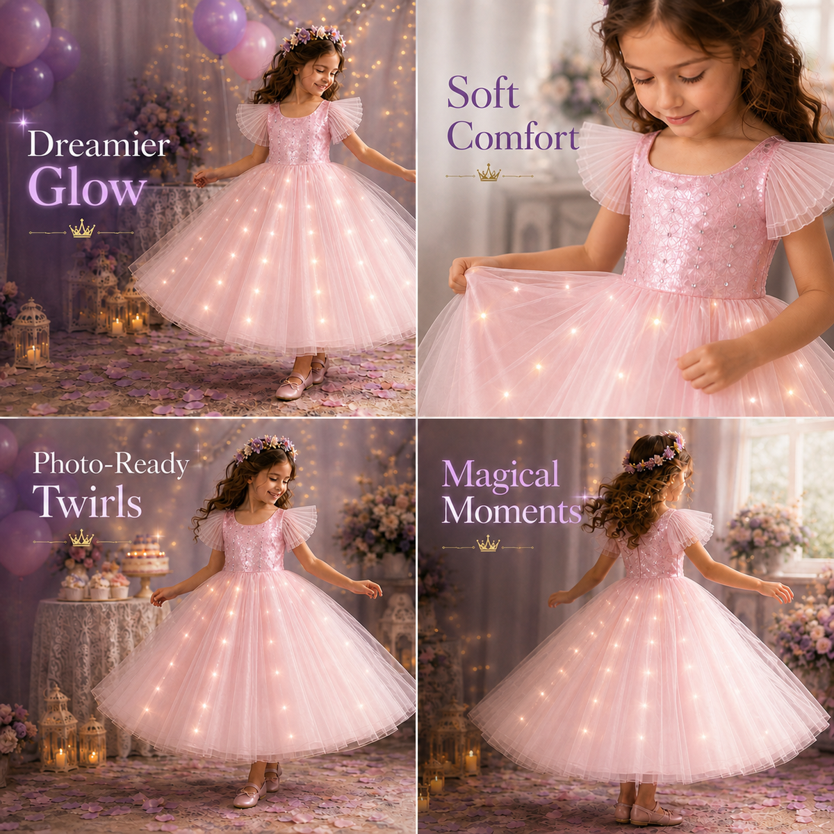 Magical Light-Up Princess Twirl Dress