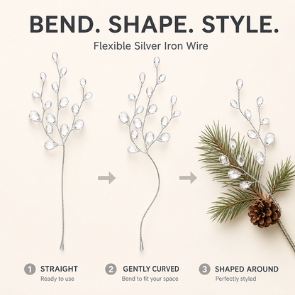 50-Piece Crystal Bead Floral Sprays Add An Icy Sparkle To Every Holiday Arrangement