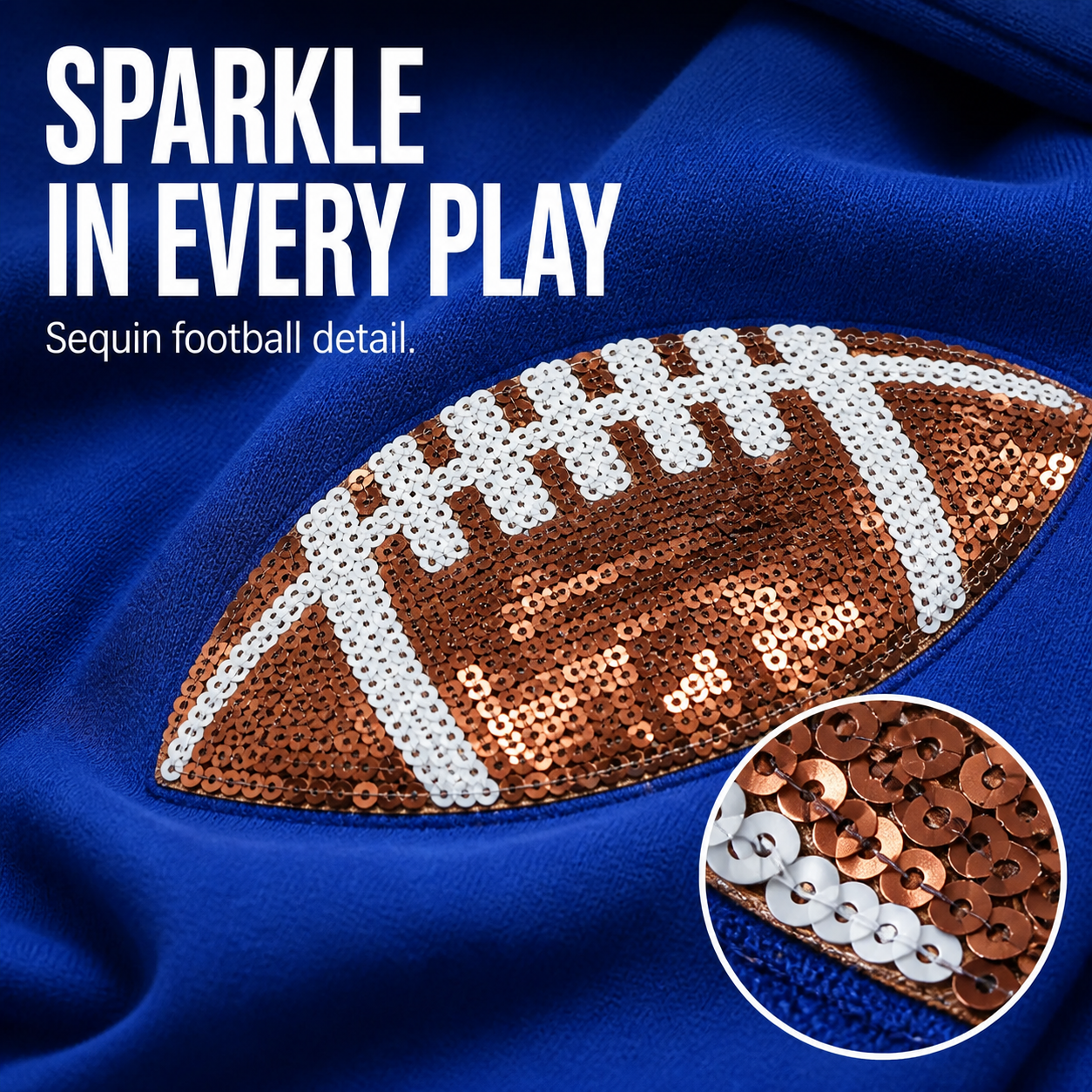 Women's Sequin Football Hoodie Bring The Sparkle To Game Day