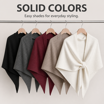 Women's Triangle Knit Shawl One Simple Layer, Endless Outfit Possibilities