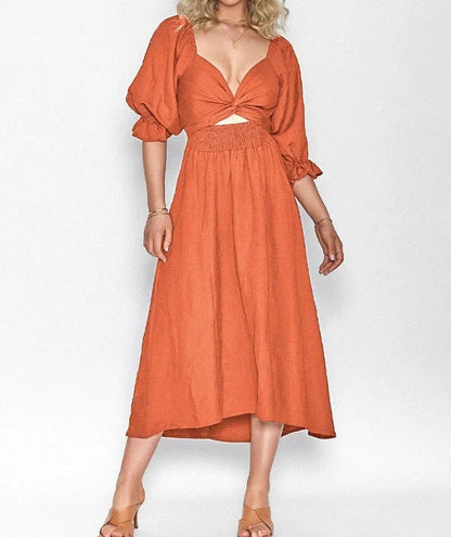 💖Early Mother's Day Sale - 48% OFF🎁French Ruffled Lantern Sleeves Multi-wear Dress