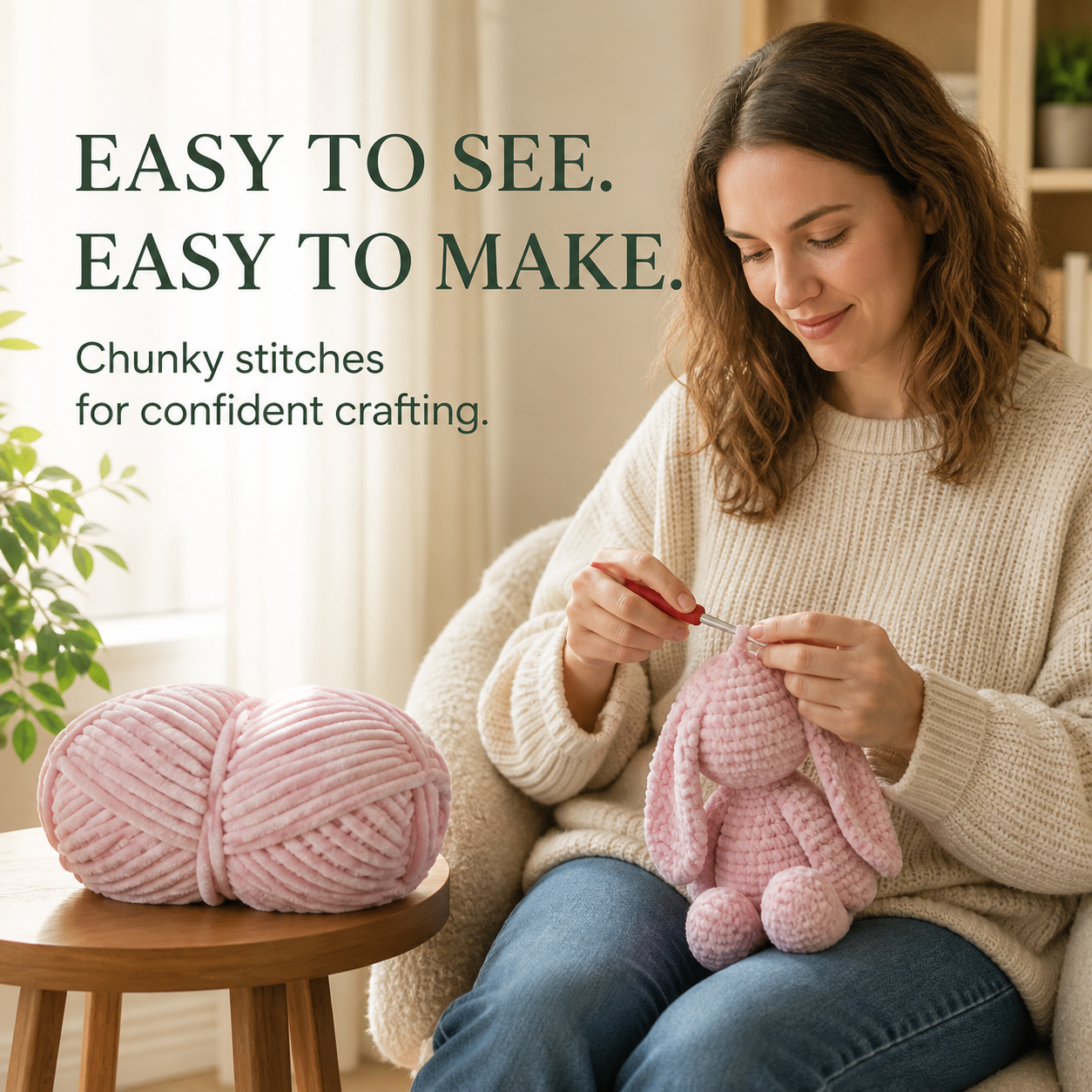 Chunky Chenille Velvet Yarn for DIY Crochet &amp; Knitting