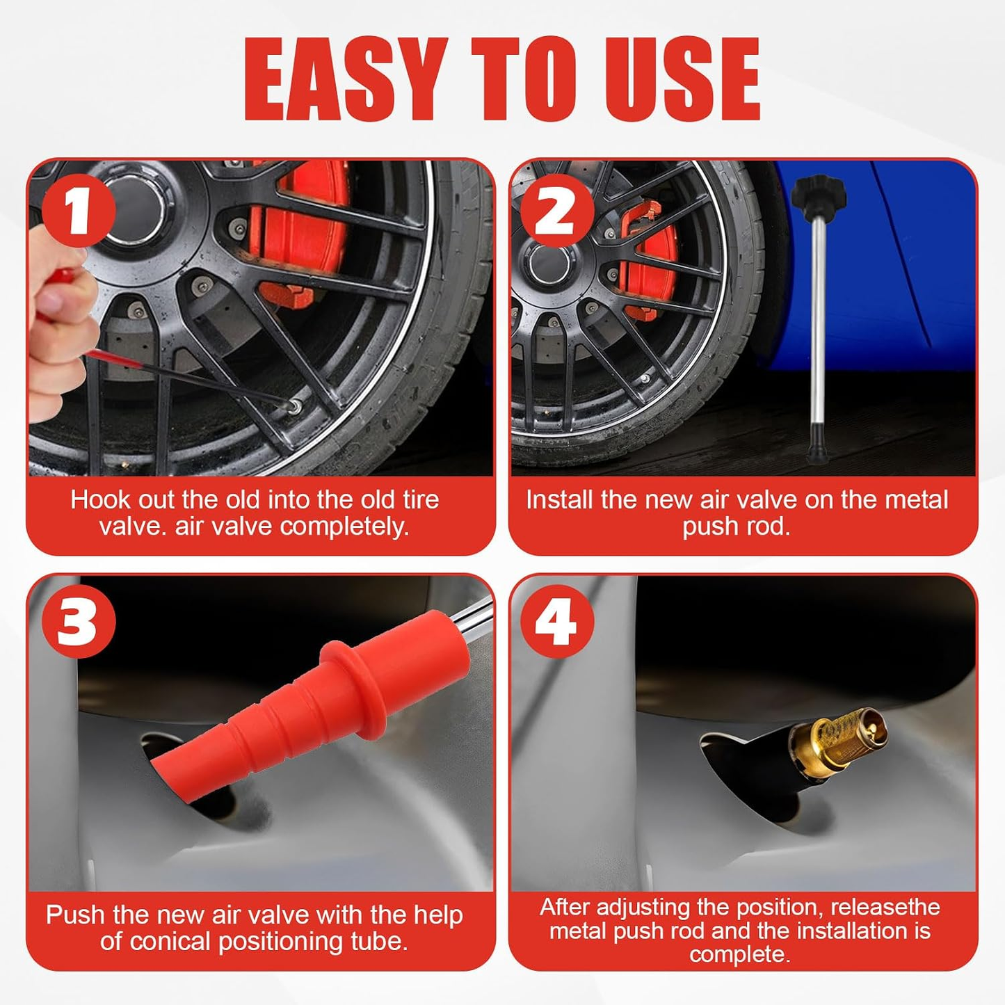13-piece tire valve stem quick replacement tool kit