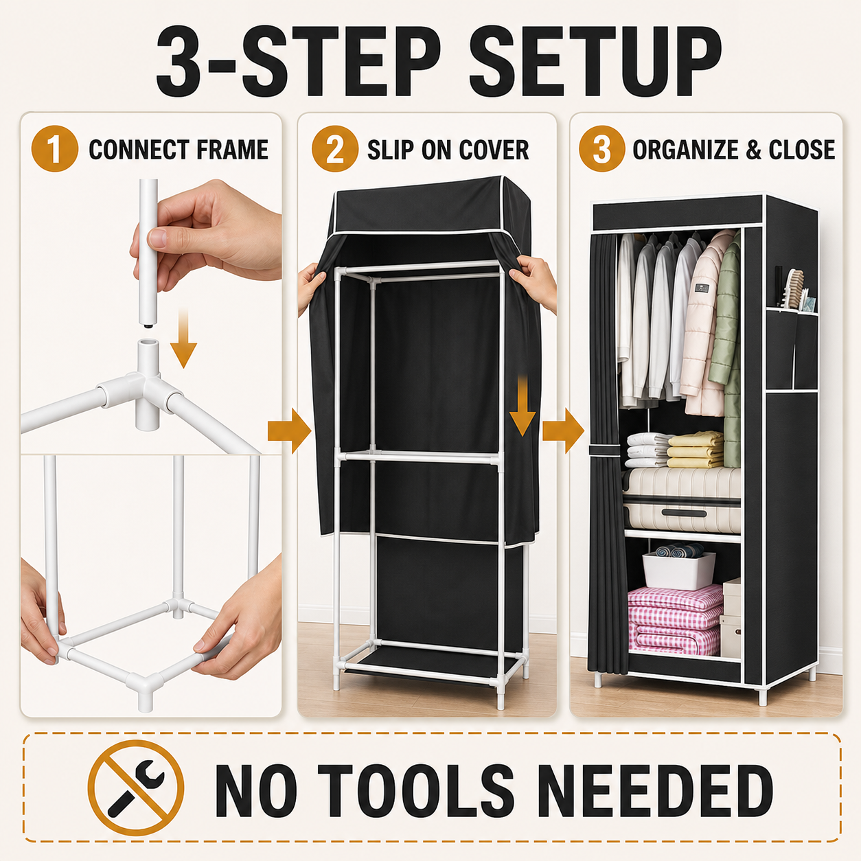 Compact Portable Closet Organizer