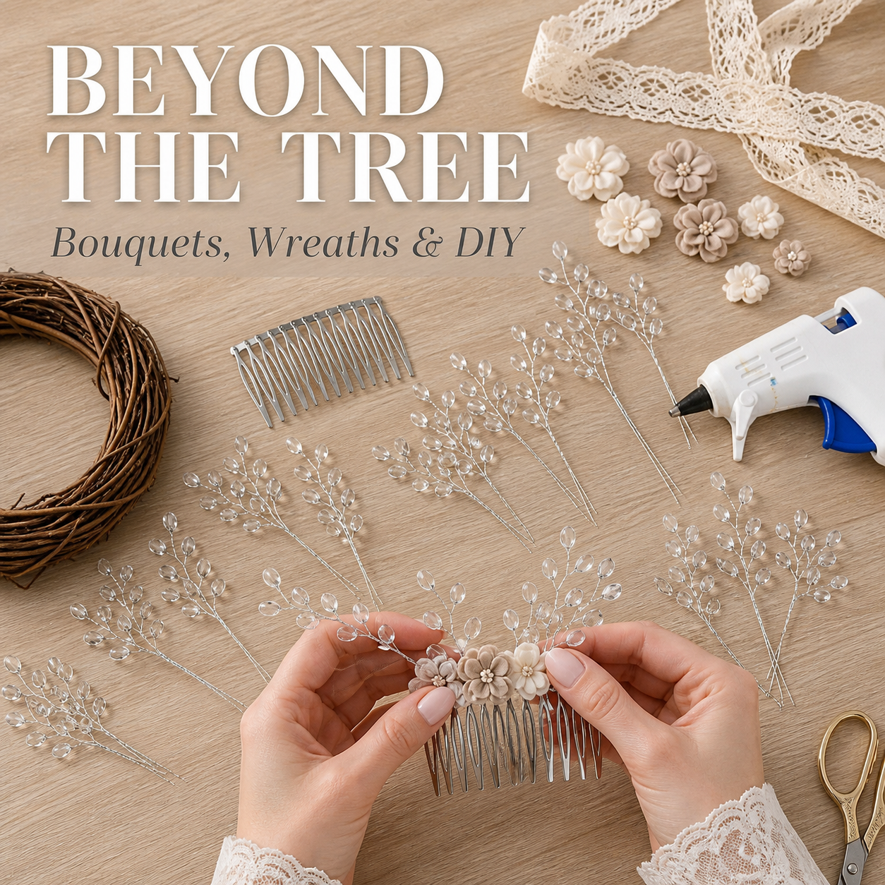 50-Piece Crystal Bead Floral Sprays Add An Icy Sparkle To Every Holiday Arrangement
