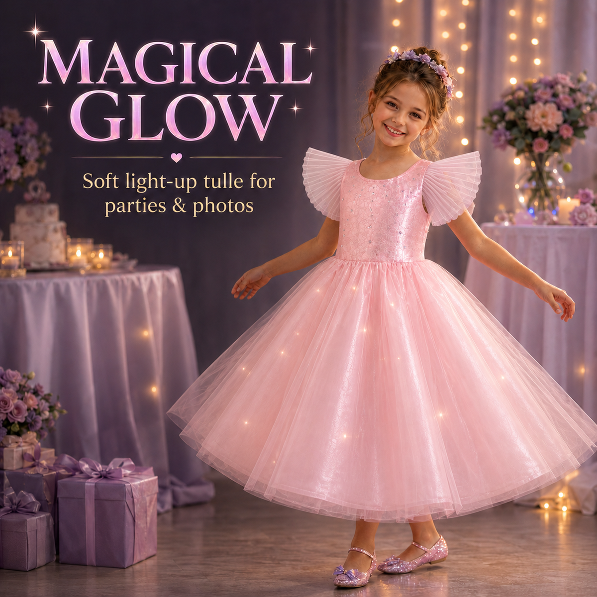Magical Light-Up Princess Twirl Dress
