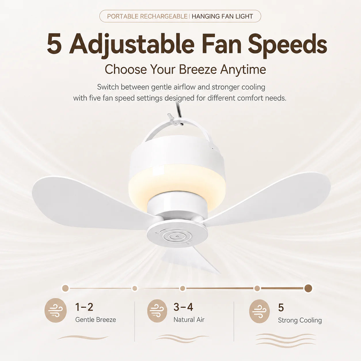 Portable Camping Light – Rechargeable and Hangable for Outdoor Use