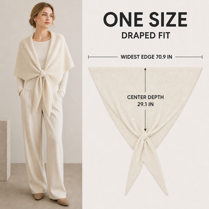 Women's Triangle Knit Shawl One Simple Layer, Endless Outfit Possibilities