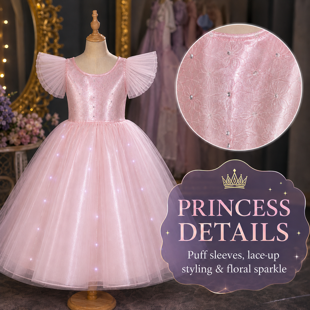 Magical Light-Up Princess Twirl Dress