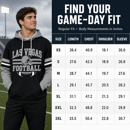 Retro Football Helmet Graphic Hoodie Varsity Style From Every Angle
