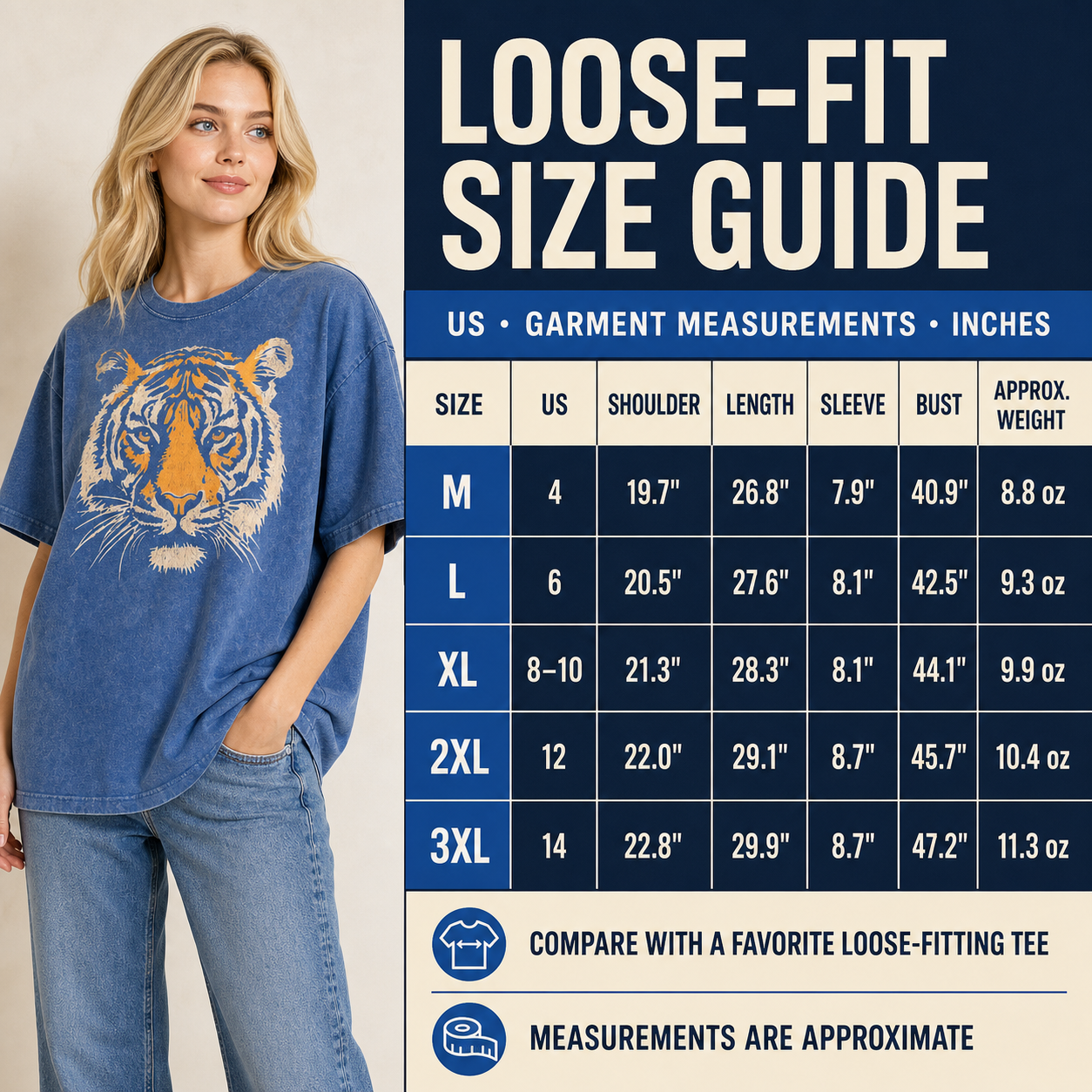 Vintage Tiger Graphic Loose-Fit Cotton T-Shirt
