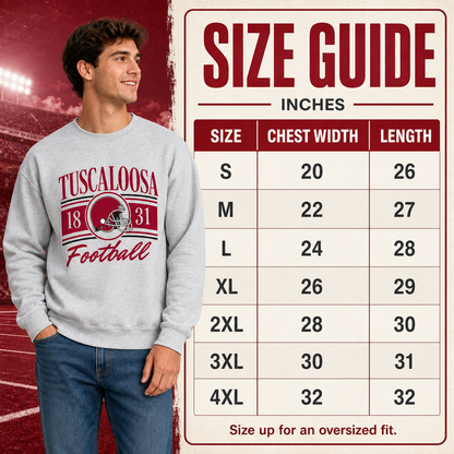 Vintage College Football Ash Grey Sweatshirt