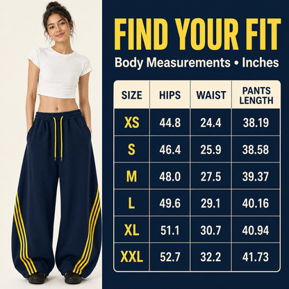 Retro Triple-Stripe Wide-Leg Pants Relaxed Comfort. Effortlessly Cool.