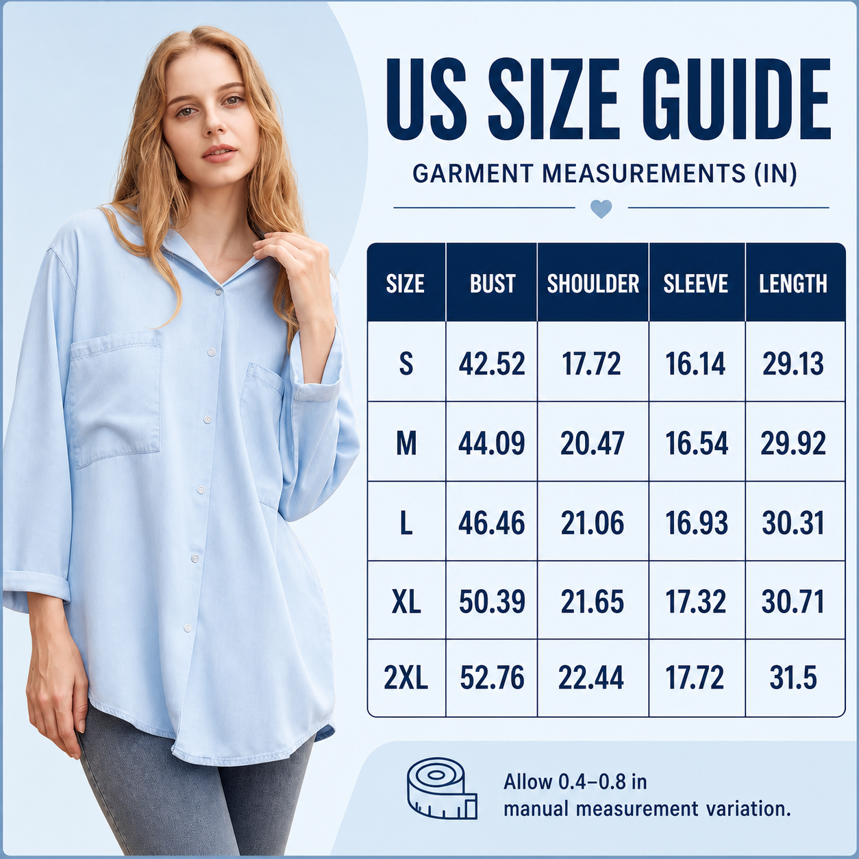 Women's Soft Tencel Denim Oversized Shirt